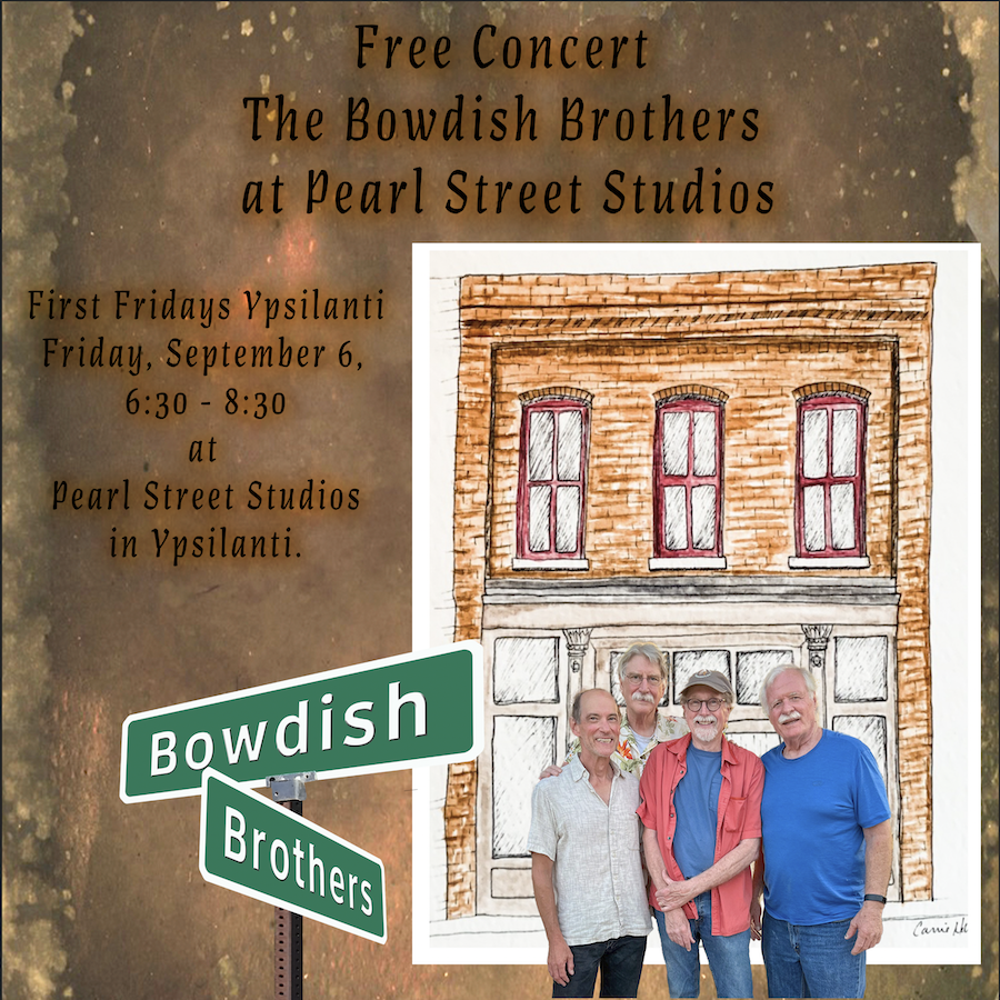 Photo of Bowdish Brothers poster for Pearl Street Studio